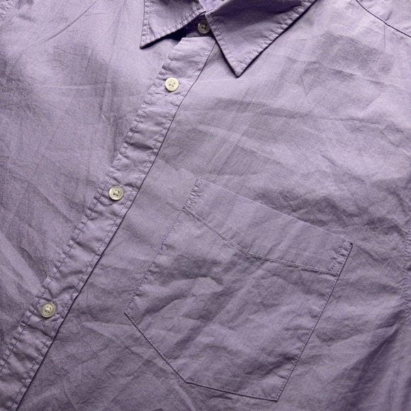 Gap Lived In Button Up Shirt Mens XL Purple Long Sleeve Casual Preppy Cotton - Picture 5 of 12
